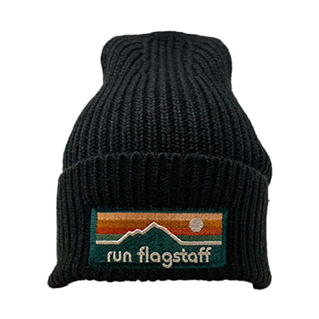 All Gender Run Flagstaff Mountain Range Chunky Rib Cuffed Beanie