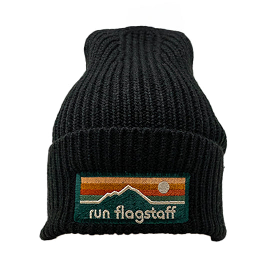 All Gender Run Flagstaff Mountain Range Chunky Rib Cuffed Beanie