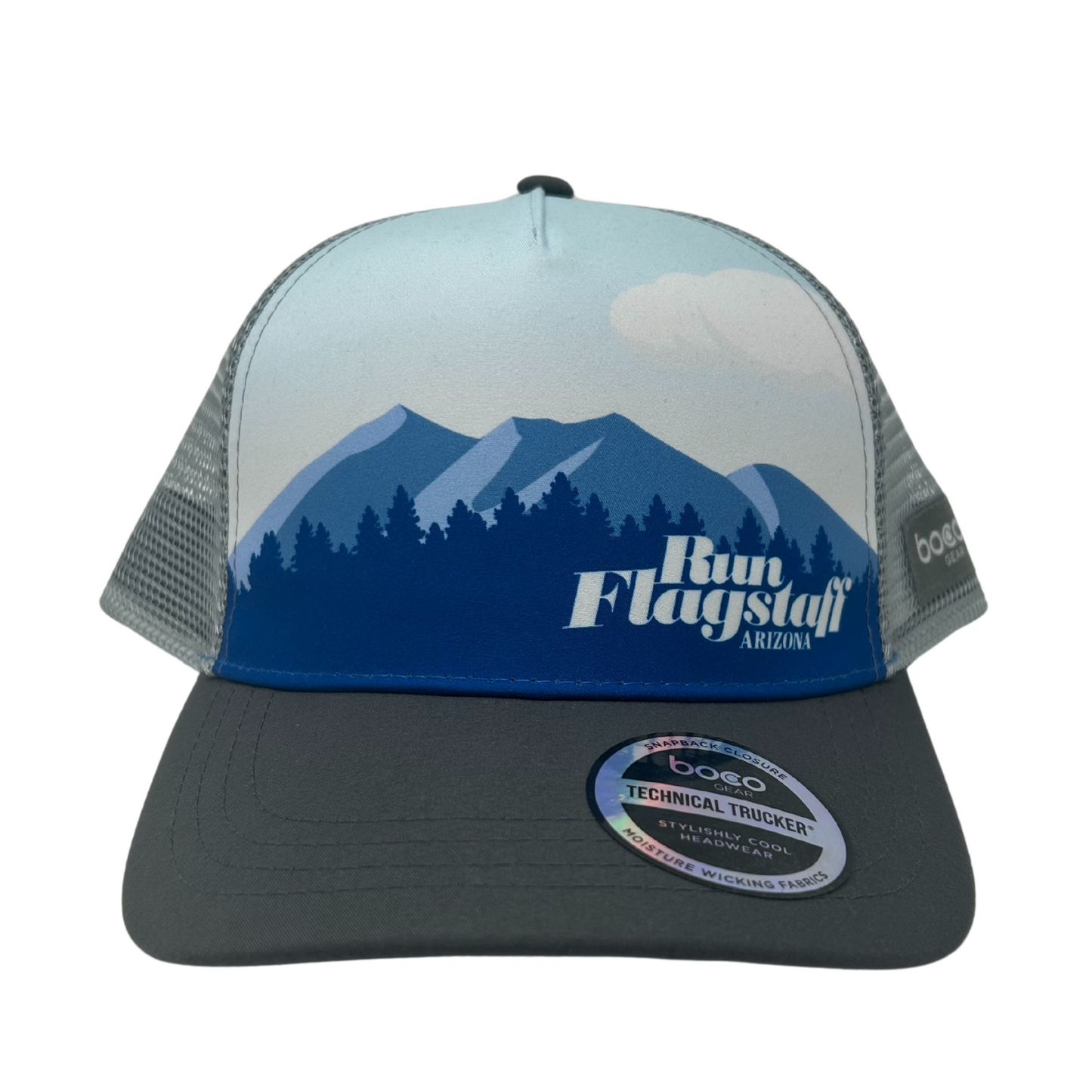 Run Flagstaff Mountain View Trucker Hat