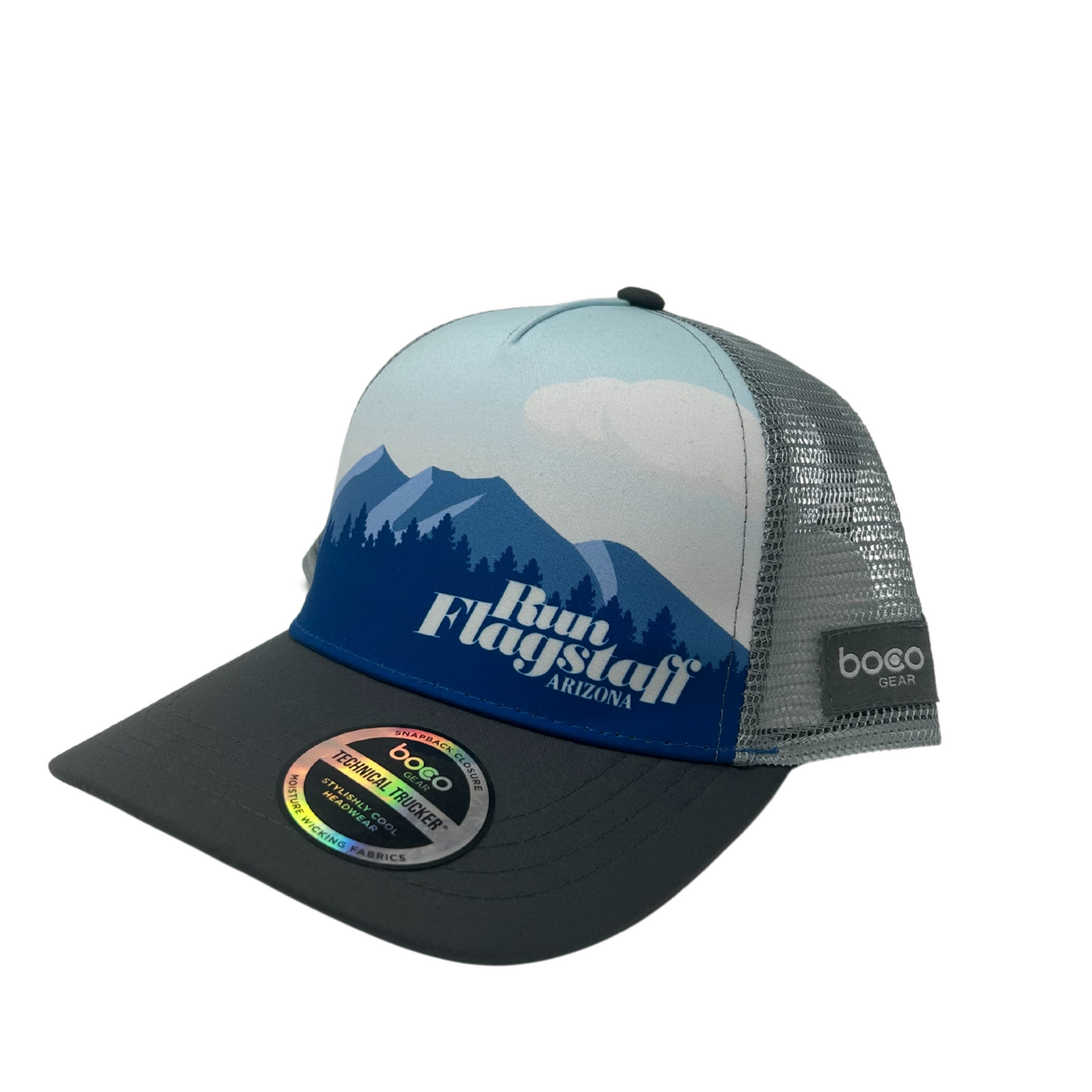 Run Flagstaff Mountain View Trucker Hat