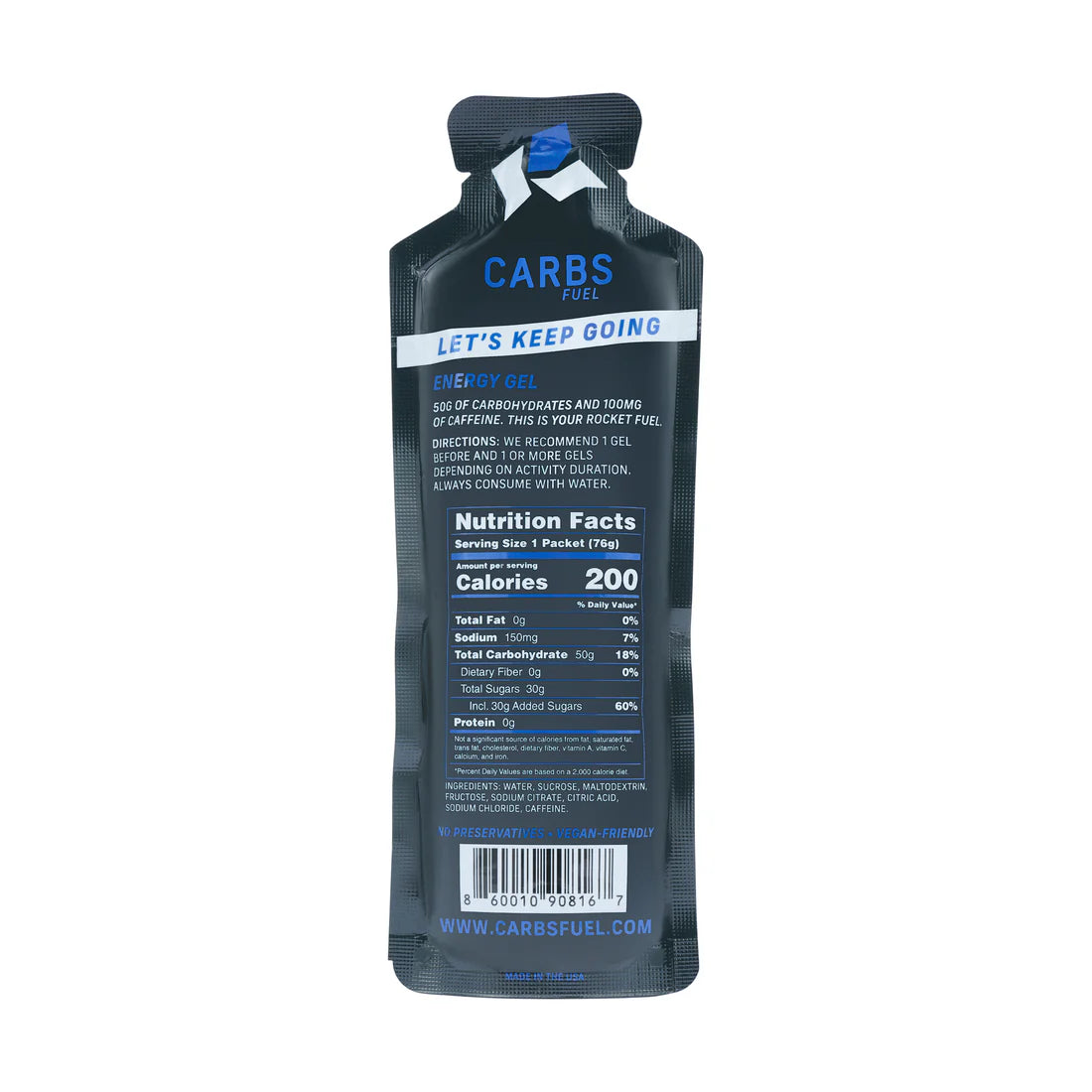 Carbs Fuel Gel Caffeinated 50g