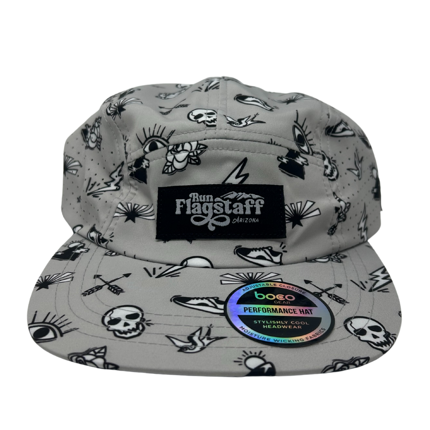 Run Flagstaff 70's Retro Camp Hat Summer 2025 AZTattoo