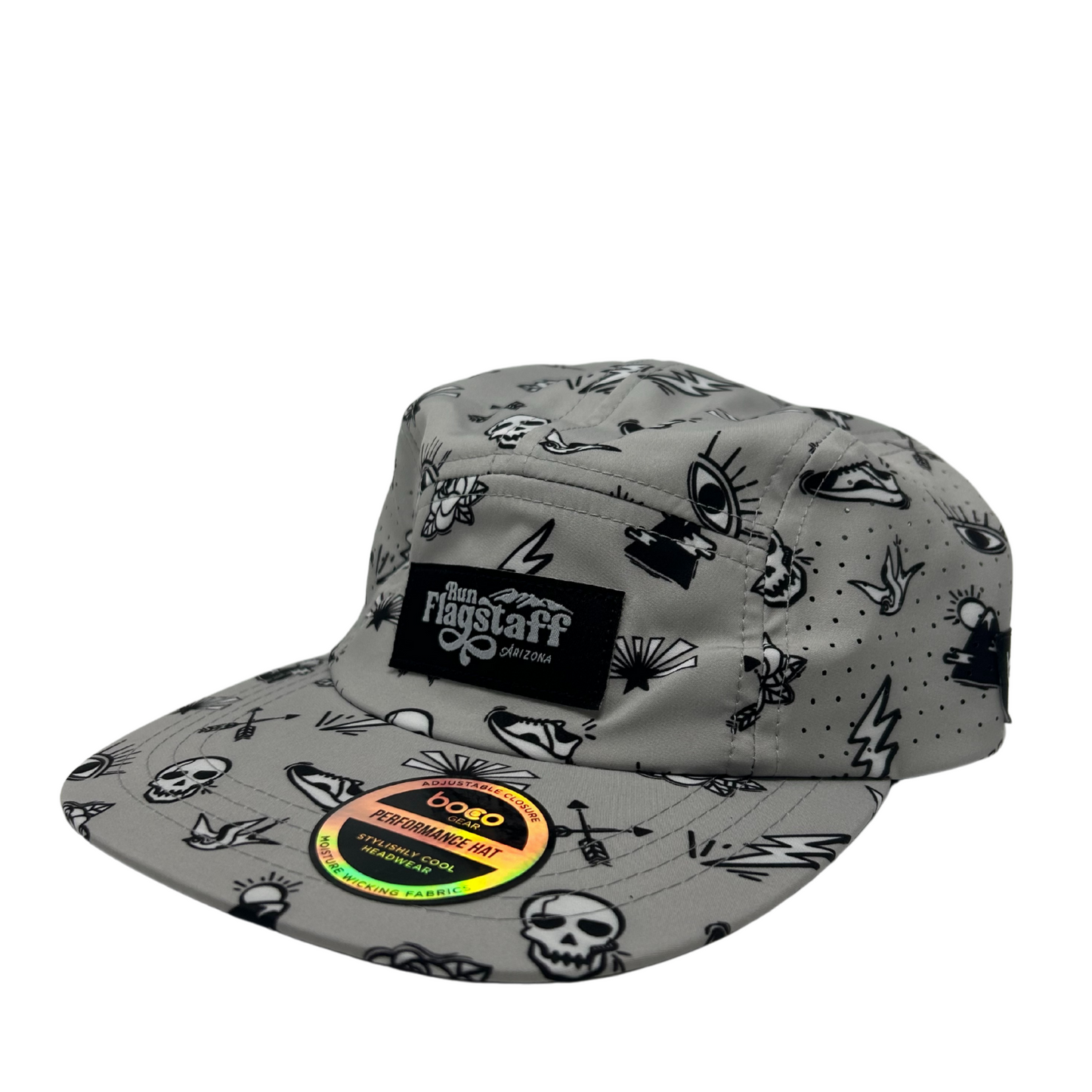 Run Flagstaff 70's Retro Camp Hat Summer 2025 AZTattoo