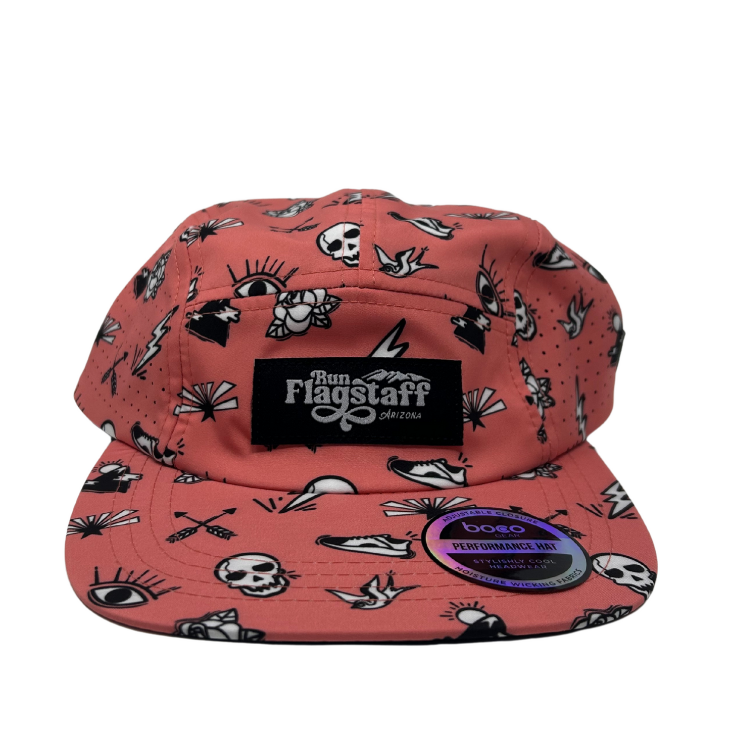 Run Flagstaff 70's Retro Camp Hat Summer 2025 AZTattoo