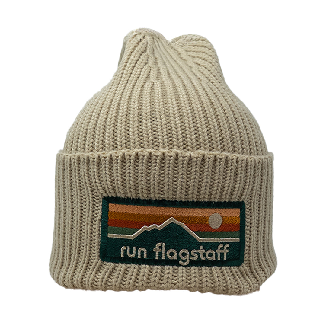 All Gender Run Flagstaff Mountain Range Chunky Rib Cuffed Beanie