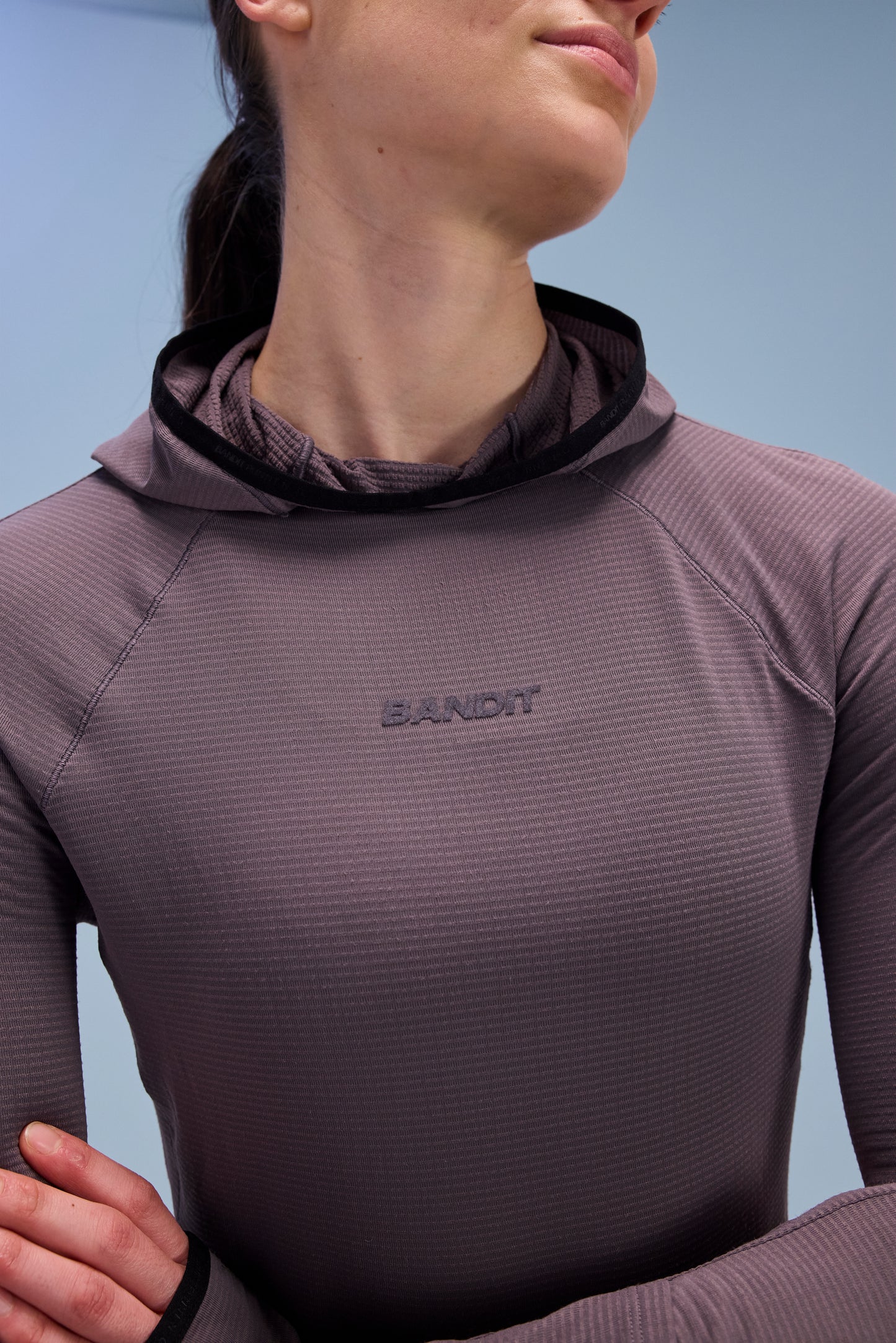 Women's AuraGrid Hooded Performance Top